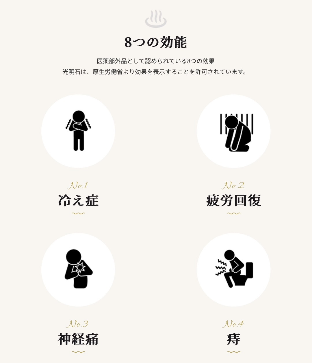 光明石 8つの効能